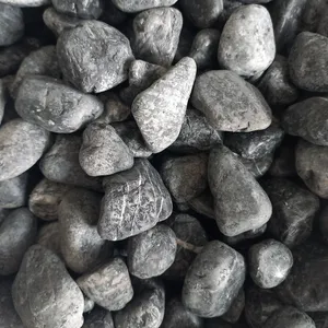 natural pebble gravel black color tumbled stone Vietnam Supplier