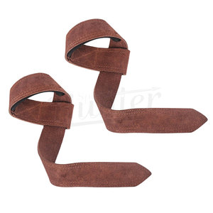 สายรัดข้อมือหนังวัวสำหรับยกน้ำหนักออกกำลังกายการเพาะกายการฝึกในยิมแบบกันลื่น - Product Image 2