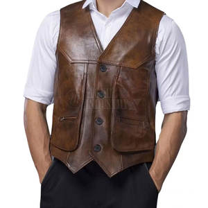 Chaleco de Cuero Casual de Invierno para Hombre, de Alta Calidad, Nuevo Diseño, Transpirable, Ecológico, Ligero y a Precio Económico - Product Image 2