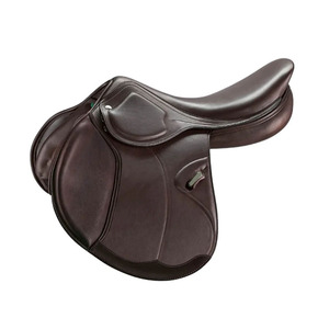 Silla de salto de ajuste seguro, asiento de equitación equilibrado de cuero duradero para entrenamiento de salto ecuestre, estabilidad, comodidad y acción en campo - Product Image 1