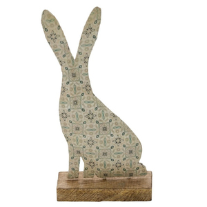 <b>Easter</b> Decorative Tabletop <b>Ornaments</b> <b>Easter</b> Rabbit Bunny Decorations Wood & Metal Party <b>Ornament</b> - Product Image 2