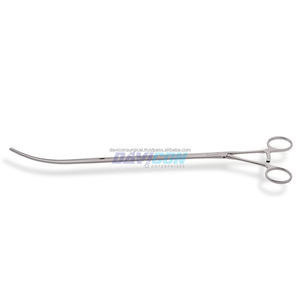 Pince DeBakey Thoracoscopique en Acier Inoxydable 110mm Courbée 1x2 à Mâchoires Coniques Atraumatiques, Tige de 10mm avec Ratchet, Longueur 25.5cm (14.5'') - Product Image 2