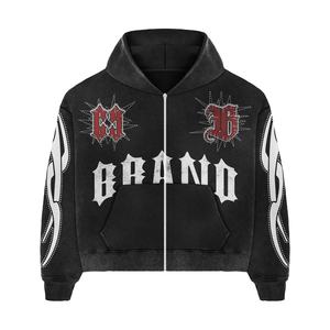 Sudaderas con capucha de estudiante cálido de invierno universitario para Hombre Nuevo diseño 100% Sudadera con capucha de lana de algodón - Product Image 2