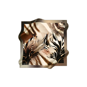 Écharpe carrée en crêpe de soie satinée imprimée numériquement 90x90 - Product Image 1