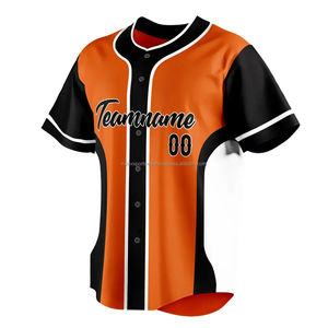 Camisetas de béisbol/softbol unisex para adultos patrón 3D transpirable 100% poliéster con cuello en V bolsillos nombre del equipo personalizado directo digital - Product Image 4