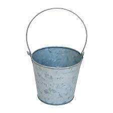 Cubo redondo galvanizado con asa, cubo de metal con asa - Product Image 6