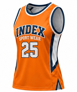 Camiseta de Baloncesto Naranja para Mujer, Sin Mangas, Cuello Redondo, Número 25, Bloques de Color, Transpirable - Product Image 4
