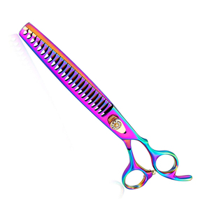 Ciseaux de toilettage pour animaux de compagnie de luxe OEM personnalisés de haute qualité, ciseaux à effiler de 8 pouces en acier inoxydable, qualité professionnelle - Product Image 2