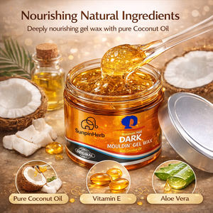 Cera en Gel Marrón de Máxima Fijación con Aceite de Coco, Gel para Peinar el Cabello sin Residuos, para Trenzas, Rastas y Cabello Afro, Venta al por Mayor - Product Image 4