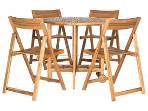Ensemble de table à manger pliable avec chaises de jardin confortables en fonte robuste pour ferme, cour, salon, extérieur, parc, hôtel, villa - Product Image 6