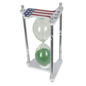 USA Flag Theme Green <b>Sand</b> Timer Hourglass Customized 20-25 Mints Metal Hourglass Decorative And Gift Object Wholesale Price - Product Image 2