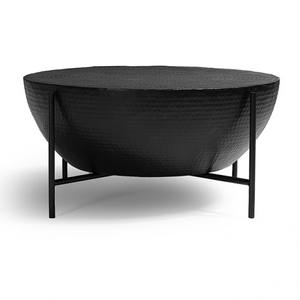 Table basse européenne double ronde en métal martelé Design unique italien de table basse de luxe moderne - Product Image 2