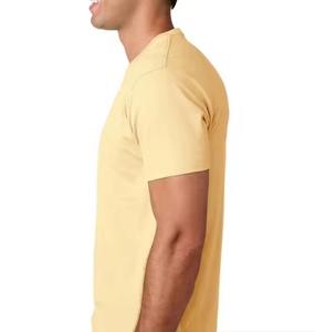 Premium Quality Men's Casual <b>T</b> Shirt in <b>Light</b> Color with logo 100%Cotton Printed Custom Prints <b>T</b> Shirts Breathable Round Neck - Product Image 5