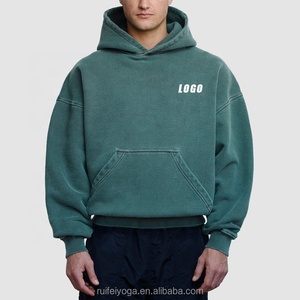 Sudadera con capucha personalizada para hombre, lisa, extragrande, unisex, de forro polar, con logotipo impreso, bordado, lavada, de peso pesado, para venta al por mayor - Product Image 3