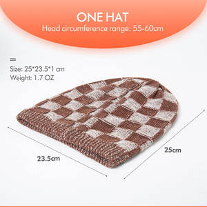 หมวกบีนนี่แฟชั่นแบบถักหมวกฤดูหนาวที่อบอุ่น - Product Image 3