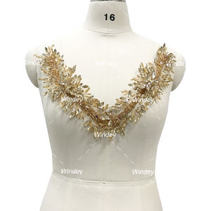 Moda abiti da festa di lusso 3d con filo fiore rosso rosa chiaro Applique 3d per ballo di fine anno - Product Image 5