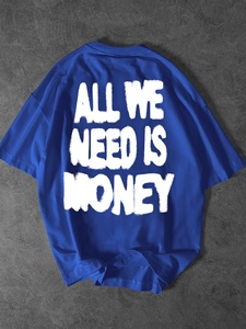 T-shirt Homme Décontracté à Prix Bas, Imprimé Graphique, Coupe Ample, Style Streetwear Tendance pour Jeunes - Product Image 2