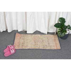 Alfombra turca Vintage de 140cm X 270cm, Alfombra de lana de retales de tejido plano marrón Beige para decoración de sala de estar, látex de 4m de ancho - Product Image 4