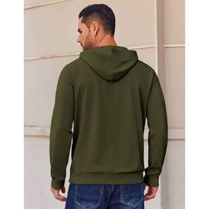 Sudadera con capucha informal para hombre y mujer, sudadera con personalidad de calle con logotipo de marca personalizable DIY con cremallera en contraste para invierno - Product Image 2