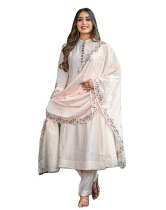 Conjunto de Kurti/Kurta con diseño nuevo estilo Kashmiri, aspecto glamuroso, ideal para el día a día, con estampado elegante y manga 3/4, para mujeres o niñas. - Product Image 1