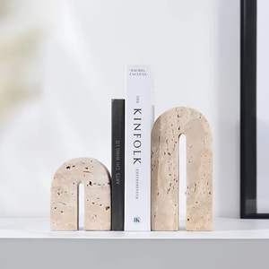 Reliable Manufacturer Minimalist Marble Bookends Ideal For Scandinavian Decor Home Office Styling And Neat <b>Book</b> Arrangement - Product Image 2