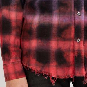 เสื้อเชิ้ตผ้าสักหลาดลายสก็อตแขนยาวสำหรับผู้ชายทรงหลวมแบบลำลองผ้าสักหลาดอ่อนพอดีตัว - Product Image 5