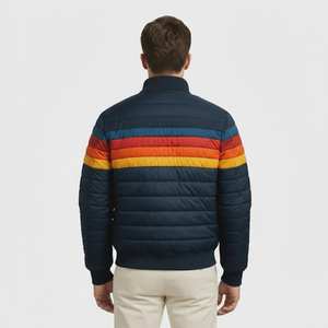 Veste bomber matelassée à motif écossais unisexe, fabrication d'usine, avec devant en toile, capuche personnalisée, coupe-vent, veste d'hiver - Product Image 3