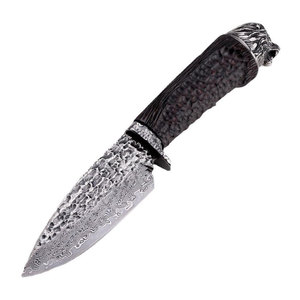 Handcrafted Damascus Steel Tracker <b>Knife</b> Full Tang Outdoor Camping Bushcraft <b>Knife</b> High Quality Handmade Damascus Steel - Product Image 3