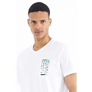 Tommylife Wholesale Black Printed Detail <b>V</b>-Neck Standard <b>Fit</b> Men's T-Shirt - 88186 - BLACK - Product Image 6