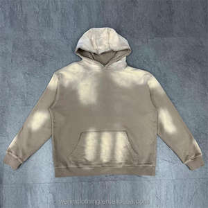 Sudadera con capucha desgastada de lavado Vintage para hombre personalizada 100% algodón temporada de invierno - Product Image 3