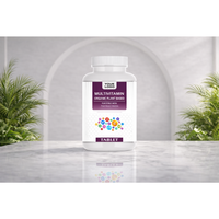 Tableta Multivitamínica de Primera Calidad y Eficaz, a Base de Nutracéuticos Vegetales Orgánicos, Fabricación por Terceros