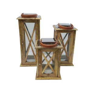Modern Style Indoor Home <b>Decor</b> Finest Quality Wood and Metal Hanging Candle Lantern with Metal Top on <b>Sale</b> for Christmas - Product Image 6