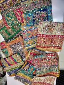 Ssumaira colección serigrafía espejos dupatta tela pura seda Dori bordado y espejos trabajo - Product Image 3