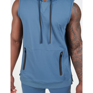 Gym Street Pull à capuche sans manches Veste à capuche pour homme Vêtements décontractés Sweats à capuche avec logo et design personnalisés - Product Image 4