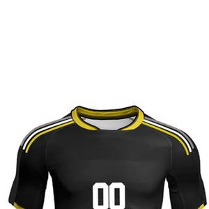 Último Modelo de Uniformes de Fútbol con Serigrafía, Conjuntos de Camisetas y Pantalones Cortos con Logotipo Personalizado, Unisex, MOQ Bajo, Antibacterianos e Impermeables - Product Image 3