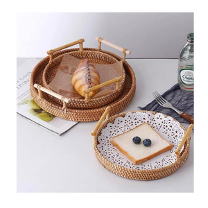 Plateau en rotin tissé à la main, panier en rotin, avec matériau écologique, de conception élégante, pour l'exportation - Product Image 6