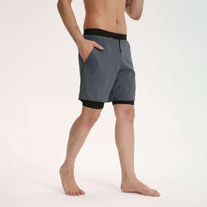 Short de planche respirant en tissu doux écologique pour hommes entraînement avec cordon de serrage taille moyenne séchage rapide imperméable personnalisé - Product Image 6