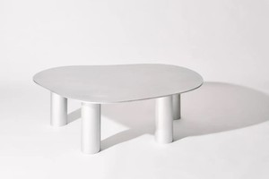 Mesas Sala de estar Irregular Blanco Moderno Minimalista Muebles de salón Mesa de centro para sala de estar Mesa de acento de forma única - Product Image 2