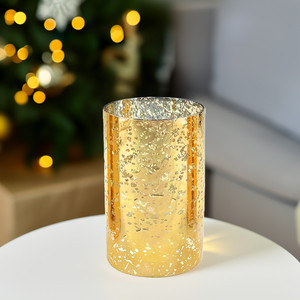 HST0406GS - Gold Speckled Glass <b>Hurricane</b> <b>Candle</b> Shade Chimney Tube [No Bottom] - 4 x 6 - Product Image 3