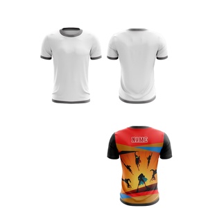 บริการ OEM เสื้อยืดผู้ชายคอลเลคชั่นใหม่ยอดนิยม ผลิตจากผ้าโพลีเอสเตอร์ผสมคอตตอน ระบายอากาศได้ดี เสื้อยืดเปล่าคุณภาพสูงสำหรับผู้ชาย - Product Image 1