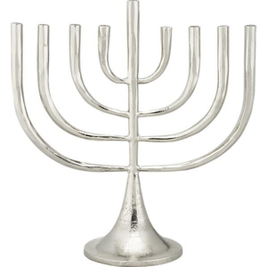 Religious Ceremony & Home Decor Ornate Metal Hanukkah Candle Holder Modern Design 7 Branch Bronze Plated Menorah <b>Candelabra</b> - Product Image 2