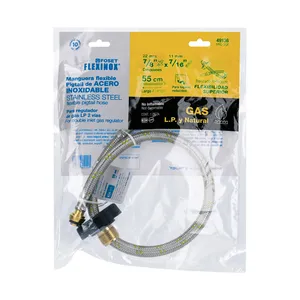 Tubi in gomma a coda di 6 unità in acciaio inossidabile 7/16 \ "X 7/8 \" 55 cm FOSET in scatola - Product Image 2