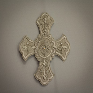 High Quality Luxury <b>Gold</b> Bullion <b>Badges</b> Hand Embroidered Woven Cross Jeweled Metallic Thread Felt Ground Safety Pin Fabric - Product Image 3