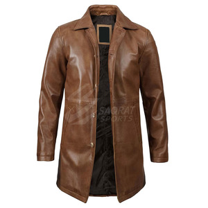 Manteau en cuir pour hommes à prix bas quantité minimale de commande bon marché Prix de vente entier Manteau en cuir de qualité supérieure bon matériau - Product Image 1
