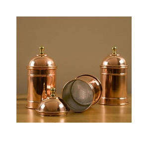 Luxury Handmade Copper <b>Canister</b> <b>Set</b> of 4 New Style with Premium Design for Kitchen Inexpensive and for Food Storage - Product Image 6