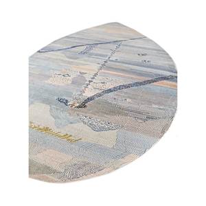 Tapis rectangulaire abstrait fait main en laine et soie de bambou pour sol domestique - Les-6050 - Product Image 2