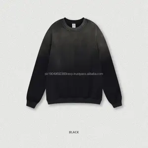 Nouvelle Arrivée : Sweat à Capuche Vintage de Haute Qualité, Col Rond, Délavé à l'Acide, Coupe Ample et Décontractée – Offre Spéciale - Product Image 1