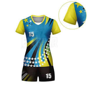 Uniforme de voleibol duradero y cómodo hecho de tela que absorbe el sudor con costuras duraderas diseñadas - Product Image 1