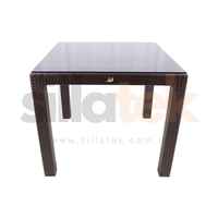 Table à manger en rotin 90x90, écologique, de haute qualité, design moderne, fabricant turc, couleur blanche avec plateau en verre, meubles pour la maison