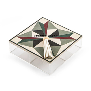 Boîte à bonbons en acrylique de luxe faite à la main meilleure vente boîte à bonbons fantaisie de créateur classique élégante en gros boîte à chocolat en acrylique - Product Image 4